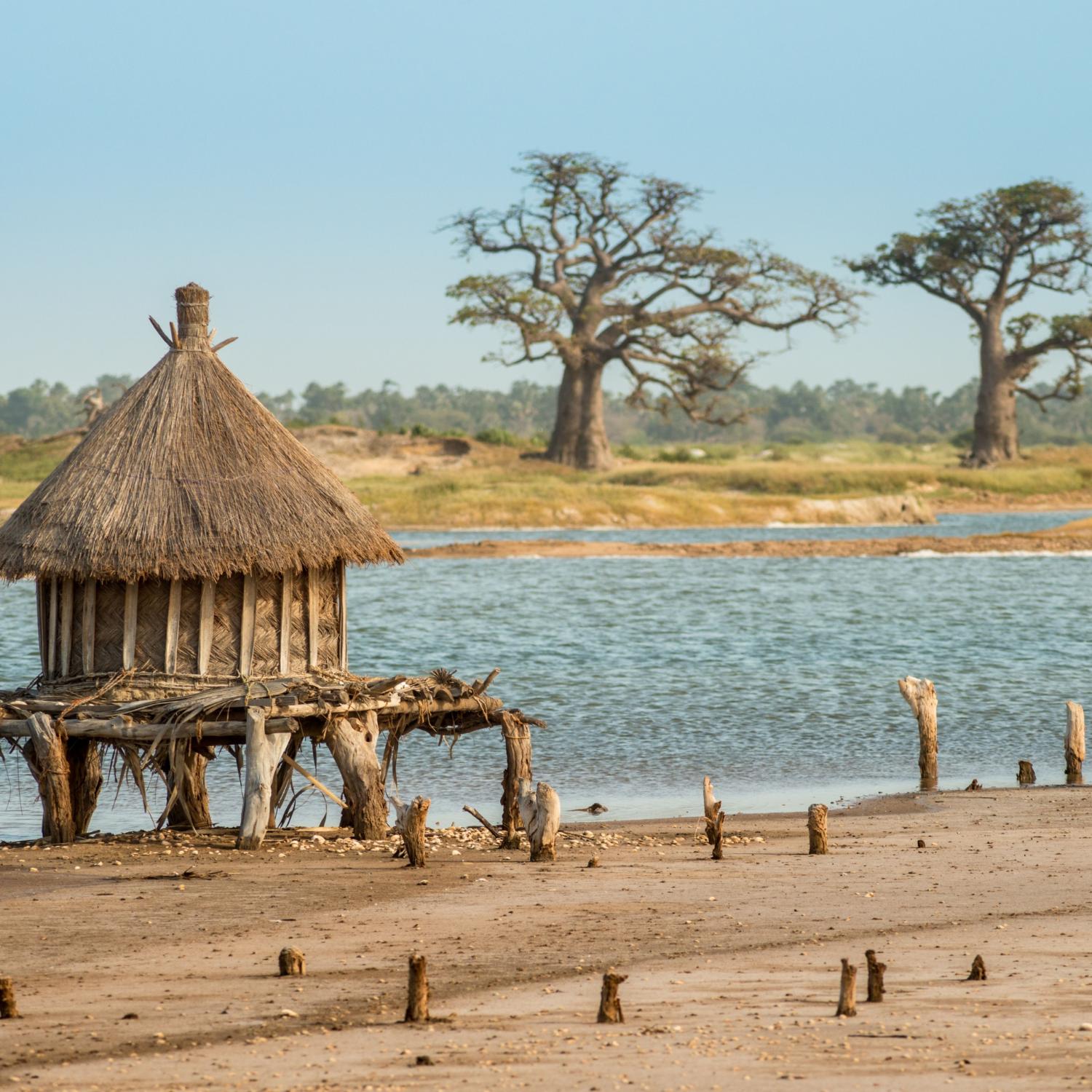 Typische Hutte im Senegal